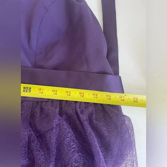 Vera Wang Bridesmaid Amethyst Purple Racer Back High Neck Dress Plus Size 18 - Picture 8 of 12